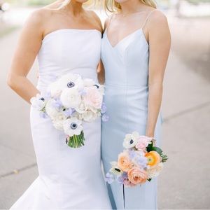 Alfred Sung - Dessy Group Satin Twill Dress in Mist